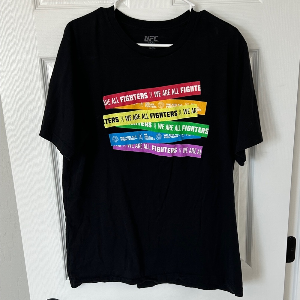 UFC Men’s Black Tee with Colorful Graphic